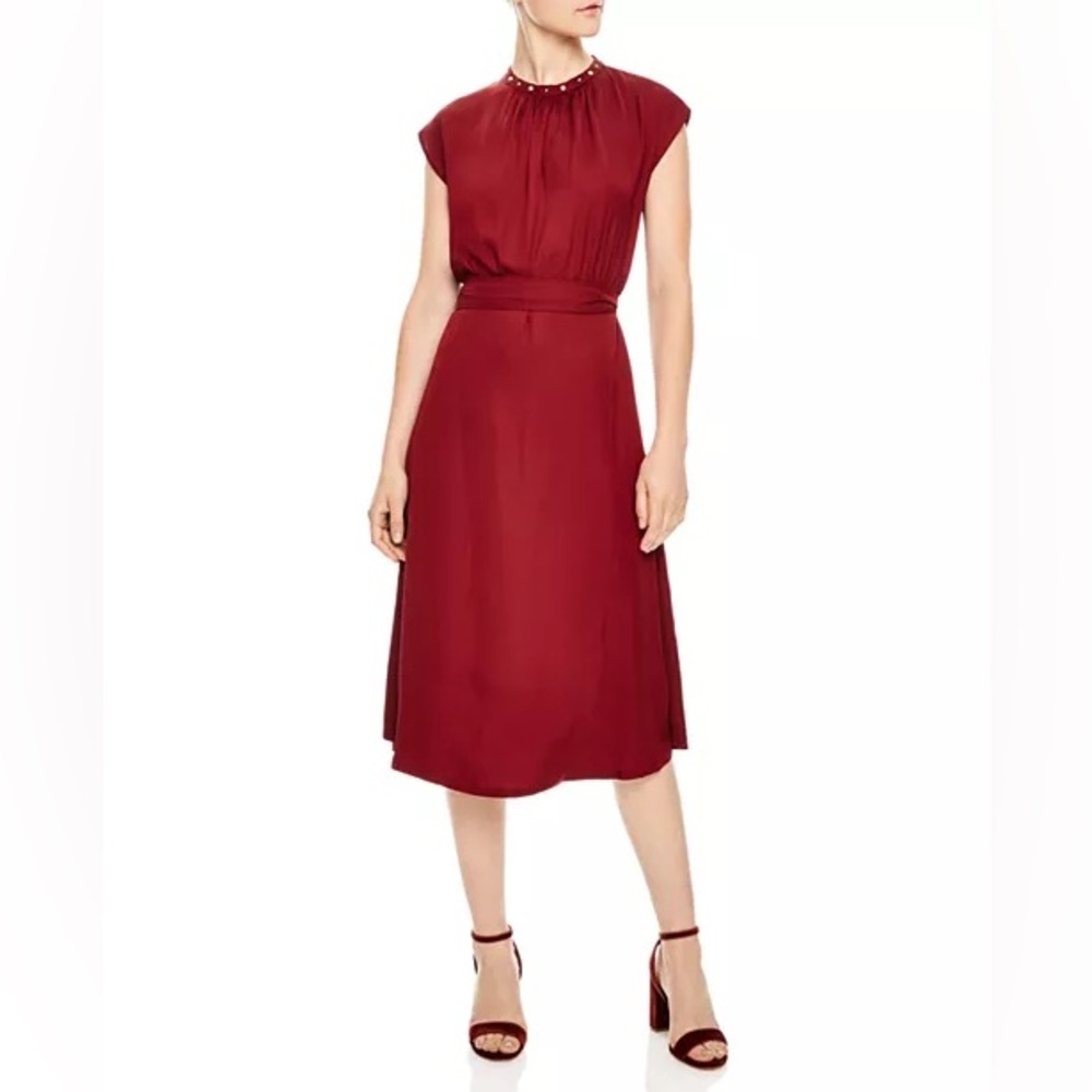 Sandro Paris 
Conique Embellished-Collar Dress 36/Small‎